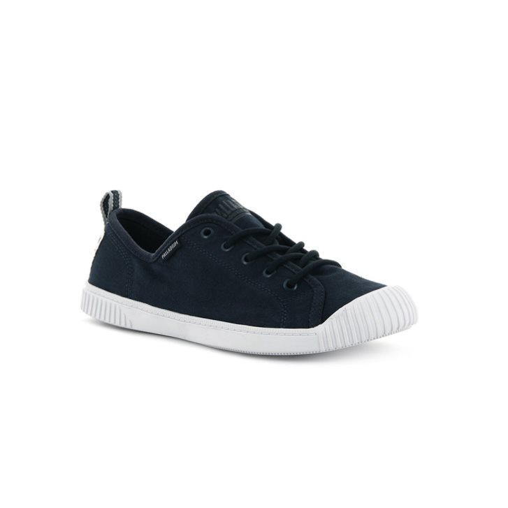 Palladium Easy Lace Canvas Low Tops Women's Sneakers Black | UK C817-QDX